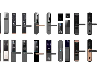 Electronic door lock digital system 3d model 3D model