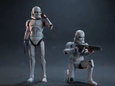 Clone Trooper - Armor Rig 3D model