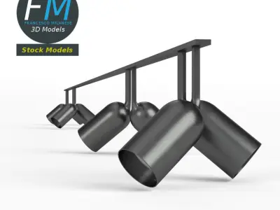 Studio light ceiling frame rig 3D model