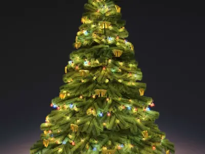 Coloured lights Low-poly 3D model