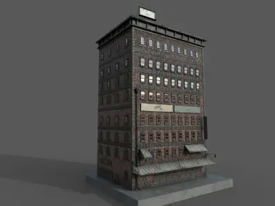 7-10 Old New york buildings Garage 1930 3D model