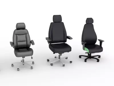 Modern Office Chair Collection  Low-poly 3D model