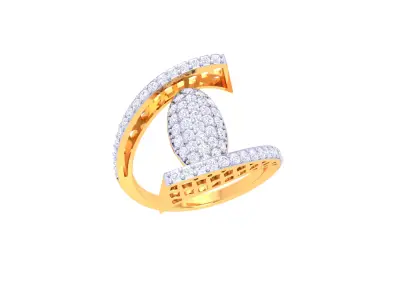 Women Ring  Render 3dm STL OBJ FBX Details 3D print model 154