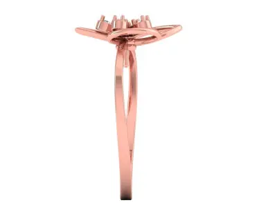 Solitaire Wedding Engagement Women Light Weight Flower Rings 3D print model buy