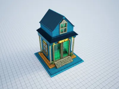 Voxel mini Bank 3D model