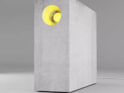 Concrete table light 2 3D model