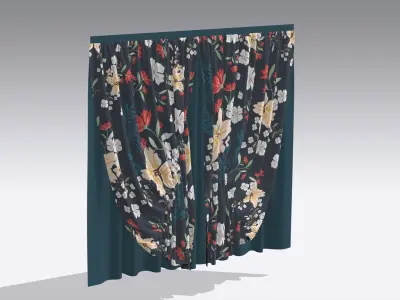 Curtain Low-poly 3D model