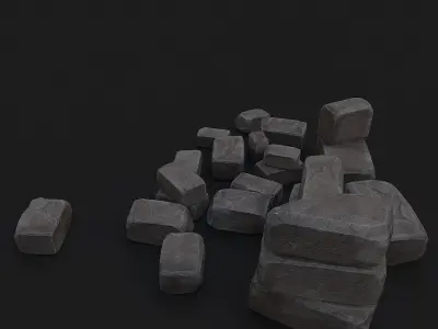 Old bricks 3D model
