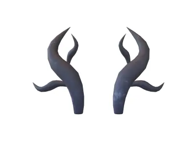 Dragon Horn v1 003 Low-poly 3D model