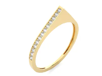 Light Minimalist Diamond Ring 3D print model