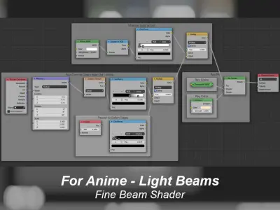 For Anime - Light Beams Free 3D model