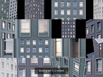 Building set 1 3D Model Pack