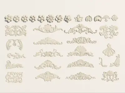 European-style carving 3D model