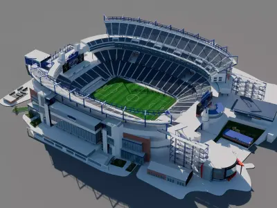 gillette stadium 3D model