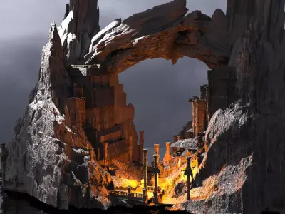 Mining Drake Tower Kit bash City Mine  3D model