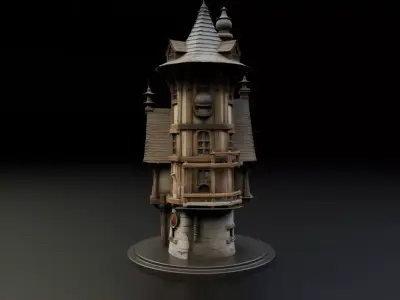 medieval house 3D print model
