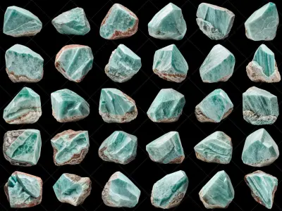 160 Fantasy Stone Rocks Game Asset Texture