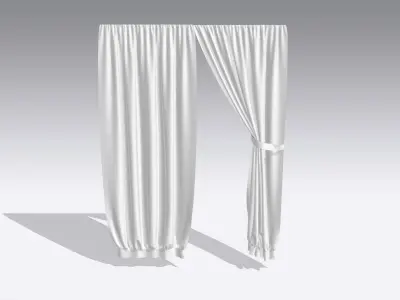 Curtain Low-poly 3D model