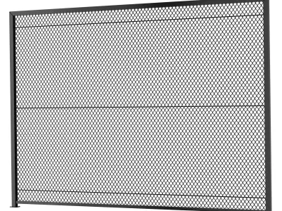 Chain-link fence 3D model