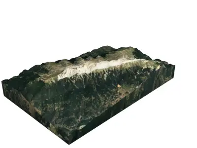 Uludag Mountain Low-poly 3D model