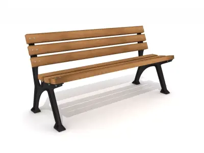 3D Wood Casting Bench 14 3D model