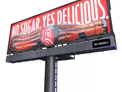Advertising Metal Billboard Large Outdoor Adv 3D model