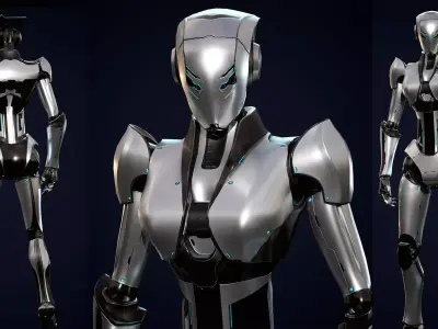 Robot 5 Low-poly 3D model purchase