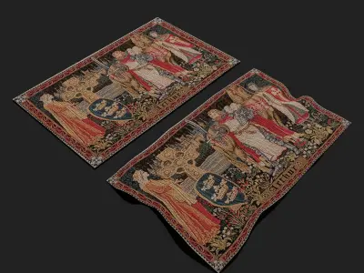 King Arthur Tapestry  Low-poly 3D model