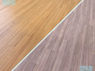 Parquet - Laminate - Wooden floor 2 in 1 Low-poly 3D model 8