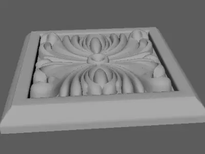 rosette decorative square 3D model