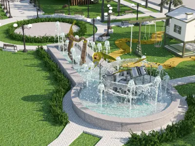 3D Park Design 3D model