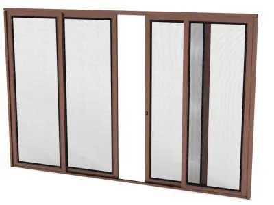 Double sliding mesh door 3D model