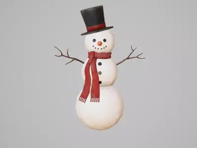 Snowman G53 Low-poly 3D model