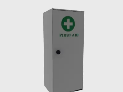 First aid cabinet Low-poly 3D model