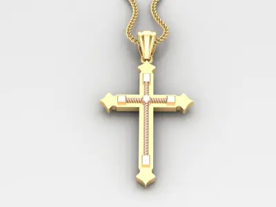 Cross Light Gold 4CP073 3DM STL 3D print model
