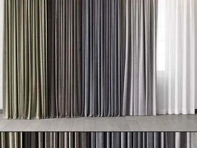 hadi curtain 85 Low-poly 3D model