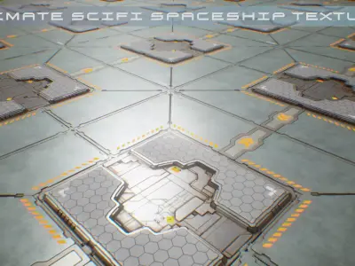 PBR Sci-Fi Spaceship Texture 31 Low-poly 3D model