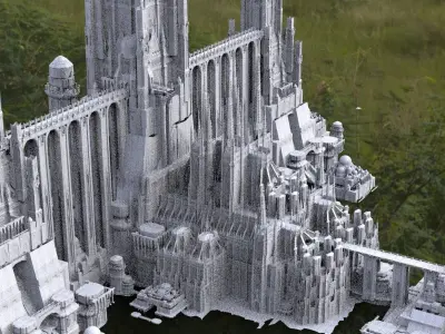 Victorian fantasy architecture Collection kitbash 1 3D model