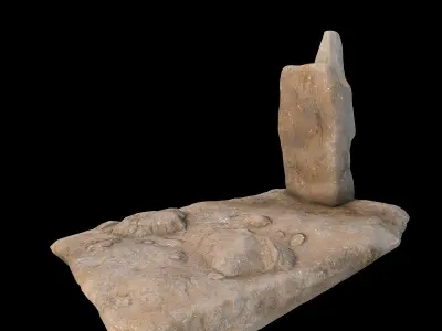 Stone totems kit with PBR workflow for V-Ray  3D model