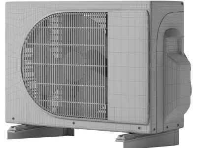 Samsung air conditioner outdoor unit Low-poly 3D model