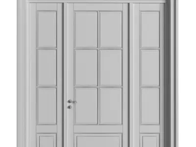 French Interior Door Partition in classic style  3D model