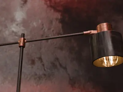 Industrial lamp 3D model 5