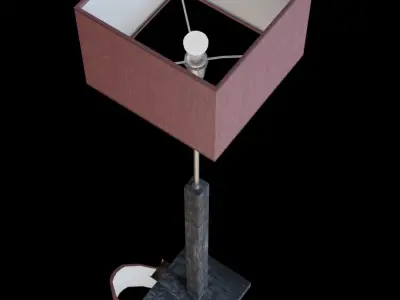 Set of interior lamps Low-poly 3D model
