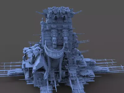 Samoan Island beach Sci fi Abode 8  3D model