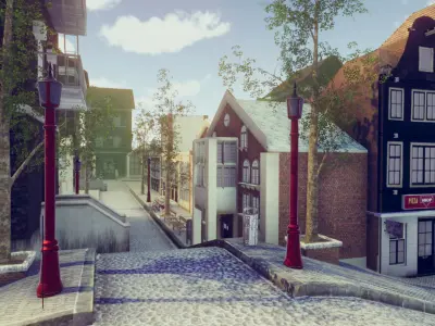 Modern City 4 Low-poly 3D model