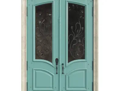 Entrance classic door 72 3D model