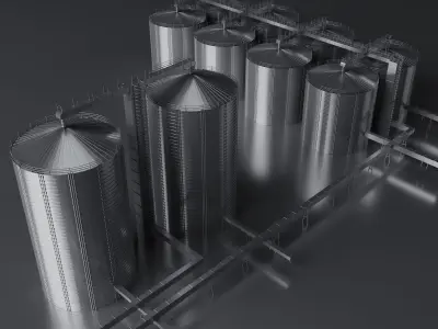 Grain Elevator Complex  3D model