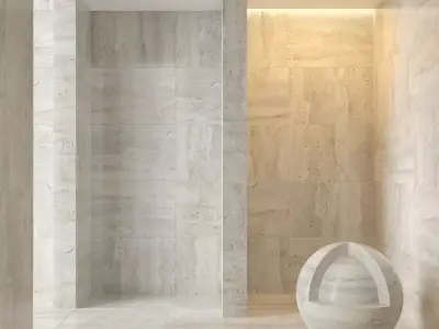 Marble wall 225 3D model