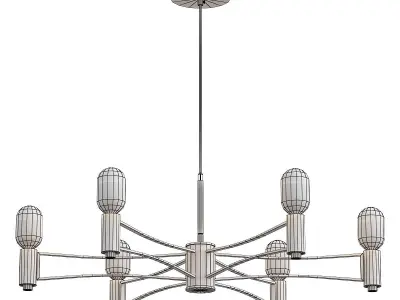 podvesnaya-1523-6p light chandelier - antique bronze 3D model