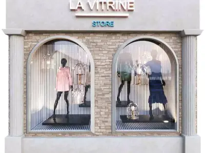 store-03 shop window for la vissine 3D model